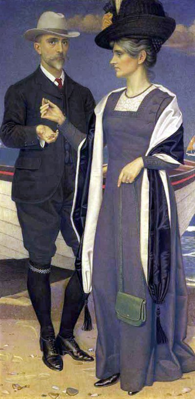 The Agate (Portrait of the Artist and his Wife), 1911 by Joseph Edward Southall